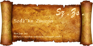 Szőke Zsuzsa névjegykártya