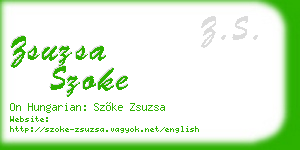 zsuzsa szoke business card