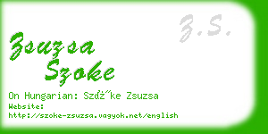 zsuzsa szoke business card